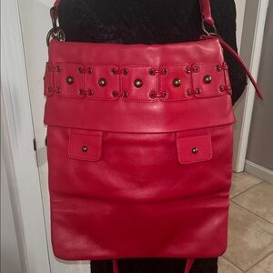 Donald J. Pliner Red Leather Bag